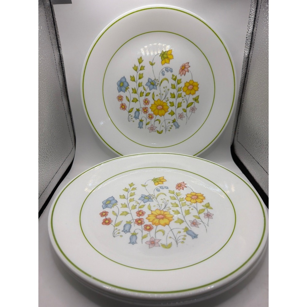 4 Corelle Spring Meadow 10 1/4 Inch Diameter Dinner Plate